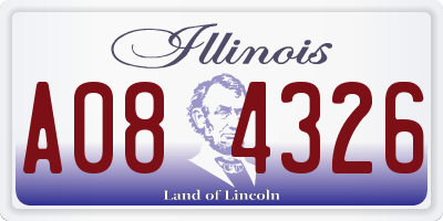 IL license plate A084326