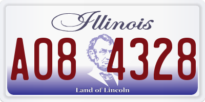 IL license plate A084328