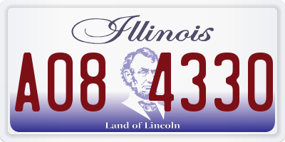 IL license plate A084330