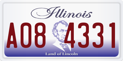 IL license plate A084331