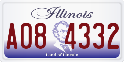 IL license plate A084332