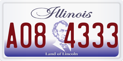 IL license plate A084333