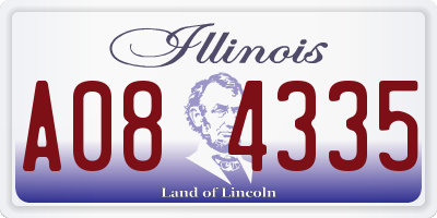 IL license plate A084335