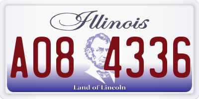 IL license plate A084336