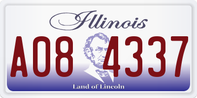 IL license plate A084337