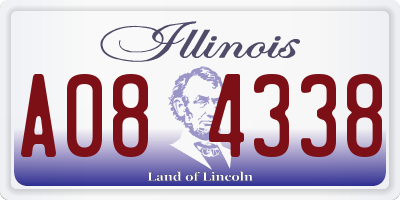 IL license plate A084338
