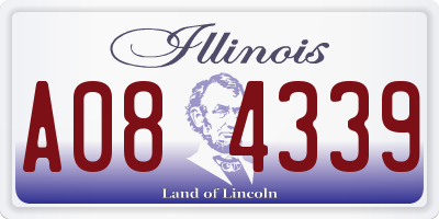 IL license plate A084339