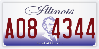 IL license plate A084344