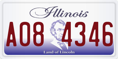 IL license plate A084346