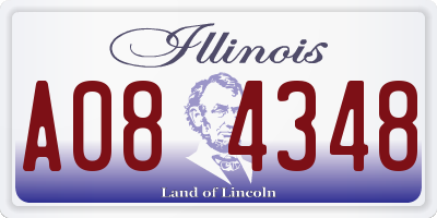 IL license plate A084348