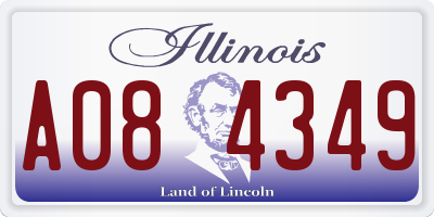 IL license plate A084349