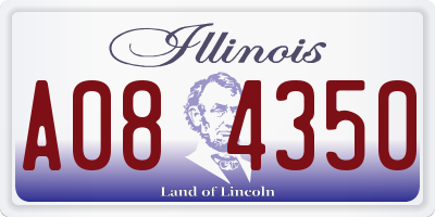 IL license plate A084350