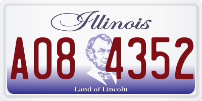 IL license plate A084352