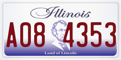 IL license plate A084353