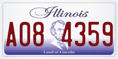 IL license plate A084359