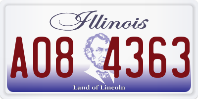 IL license plate A084363