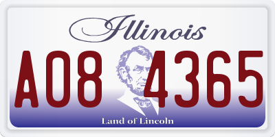 IL license plate A084365