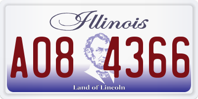 IL license plate A084366