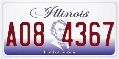 IL license plate A084367