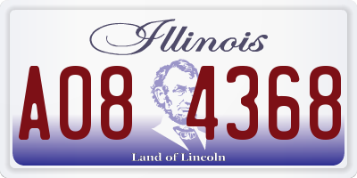 IL license plate A084368