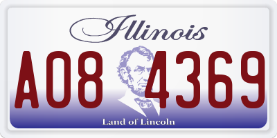 IL license plate A084369
