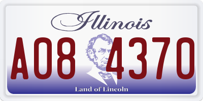 IL license plate A084370