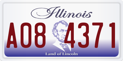 IL license plate A084371