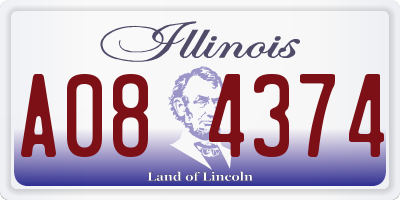IL license plate A084374
