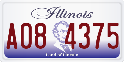 IL license plate A084375