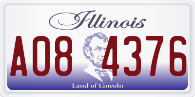 IL license plate A084376