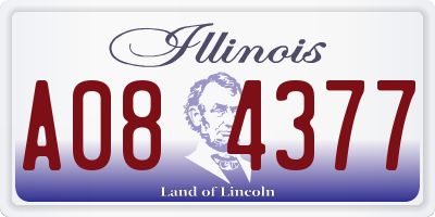 IL license plate A084377