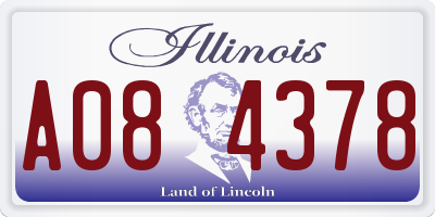 IL license plate A084378