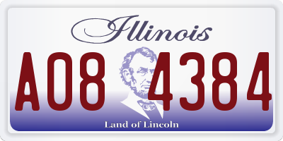 IL license plate A084384