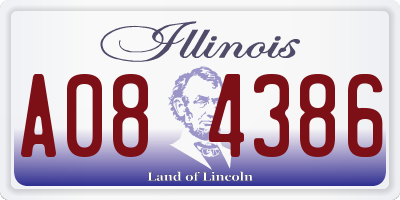IL license plate A084386