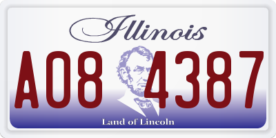 IL license plate A084387