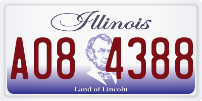 IL license plate A084388