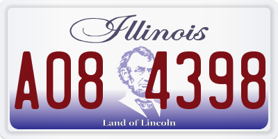 IL license plate A084398