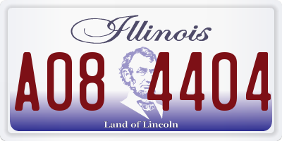IL license plate A084404