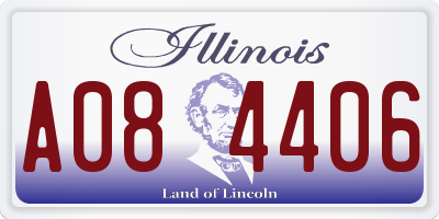 IL license plate A084406