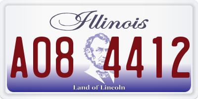 IL license plate A084412