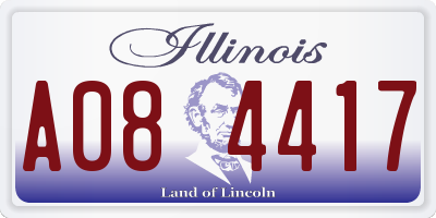 IL license plate A084417
