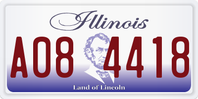 IL license plate A084418