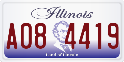 IL license plate A084419
