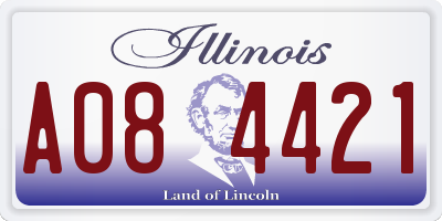 IL license plate A084421