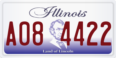 IL license plate A084422