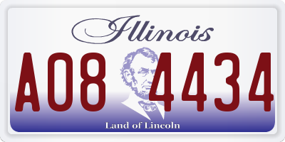 IL license plate A084434