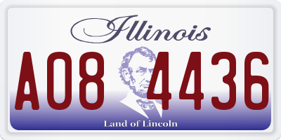 IL license plate A084436
