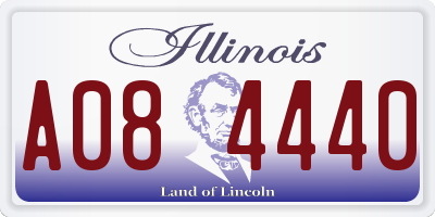 IL license plate A084440
