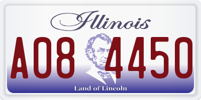 IL license plate A084450