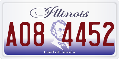 IL license plate A084452